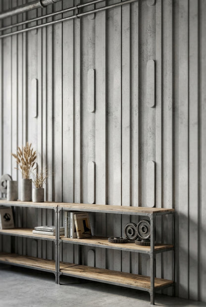 Geometric Wallpaper Concrete Minimalist Decorative Mural