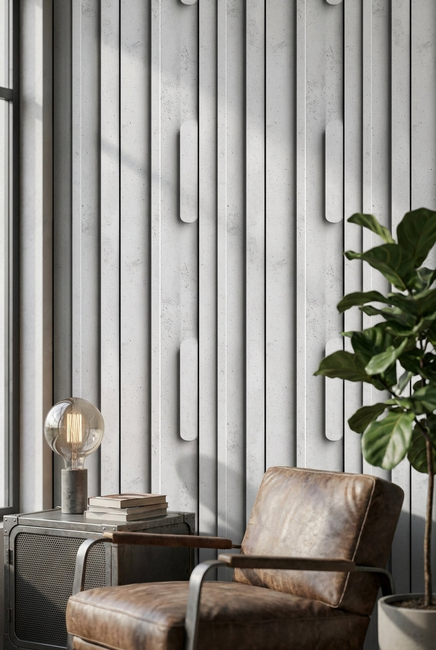 Geometric Wallpaper Concrete Minimalist Decorative Mural
