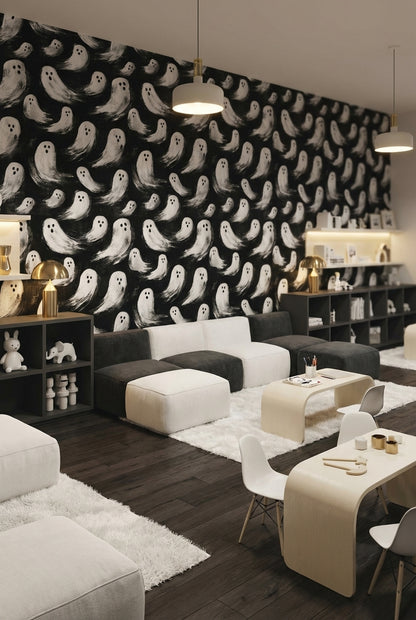 Ghosts Wallpaper Whimsical Modern Decorative Mural