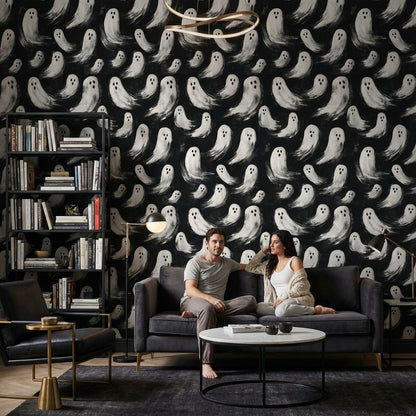 Ghosts Wallpaper Whimsical Modern Decorative Mural
