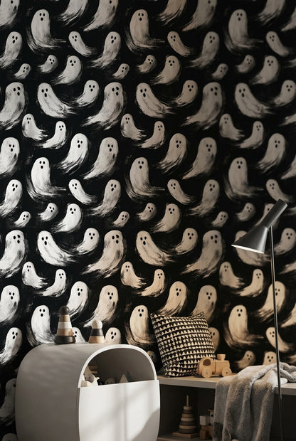 Ghosts Wallpaper Whimsical Modern Decorative Mural