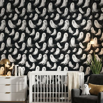 Ghosts Wallpaper Whimsical Modern Decorative Mural