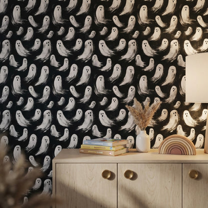 Ghosts Wallpaper Whimsical Modern Decorative Mural