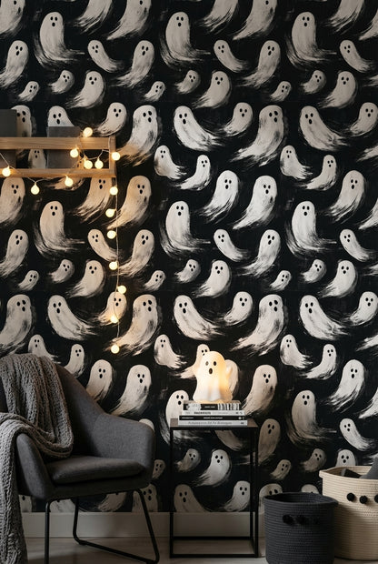 Ghosts Wallpaper Whimsical Modern Decorative Mural