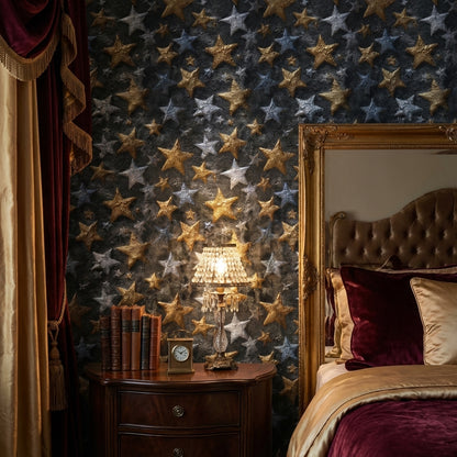 Celestial Wallpaper Metallic Luxurious Decorative Mural