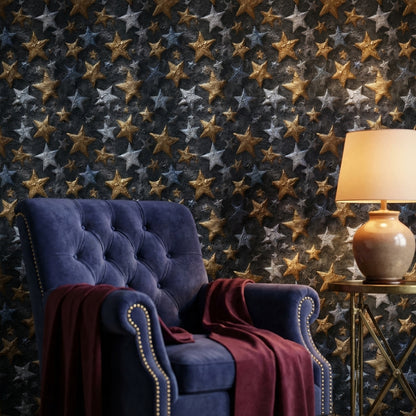 Celestial Wallpaper Metallic Luxurious Decorative Mural