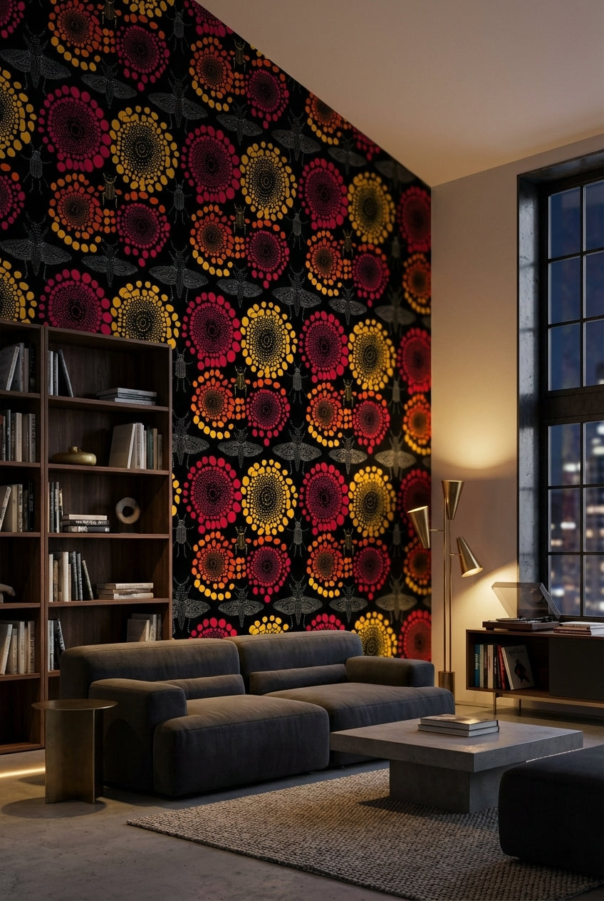 Abstract Pattern Wallpaper Modern Colorful Decorative Mural