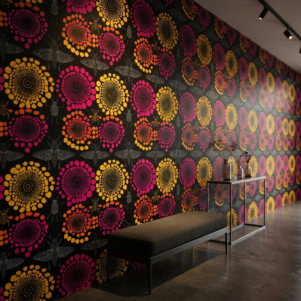 Abstract Pattern Wallpaper Modern Colorful Decorative Mural