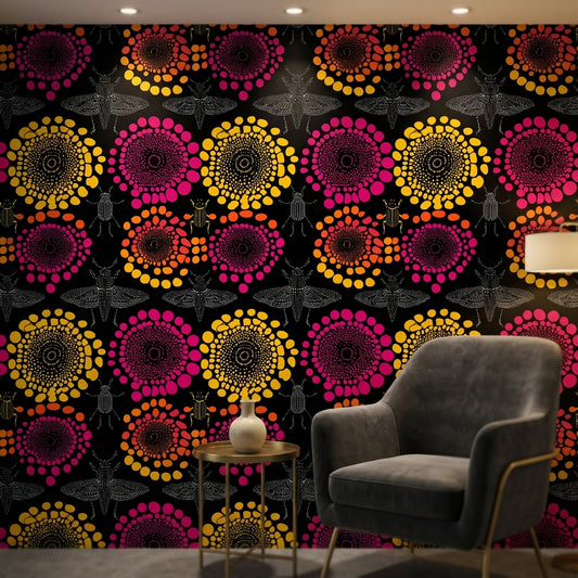 Abstract Pattern Wallpaper Modern Colorful Decorative Mural