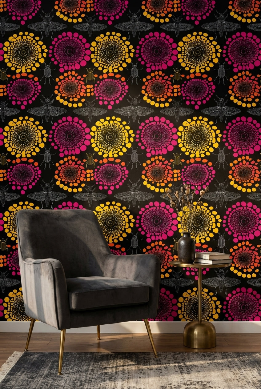 Abstract Pattern Wallpaper Modern Colorful Decorative Mural