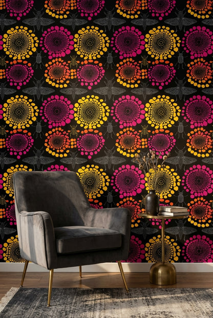 Abstract Pattern Wallpaper Modern Colorful Decorative Mural