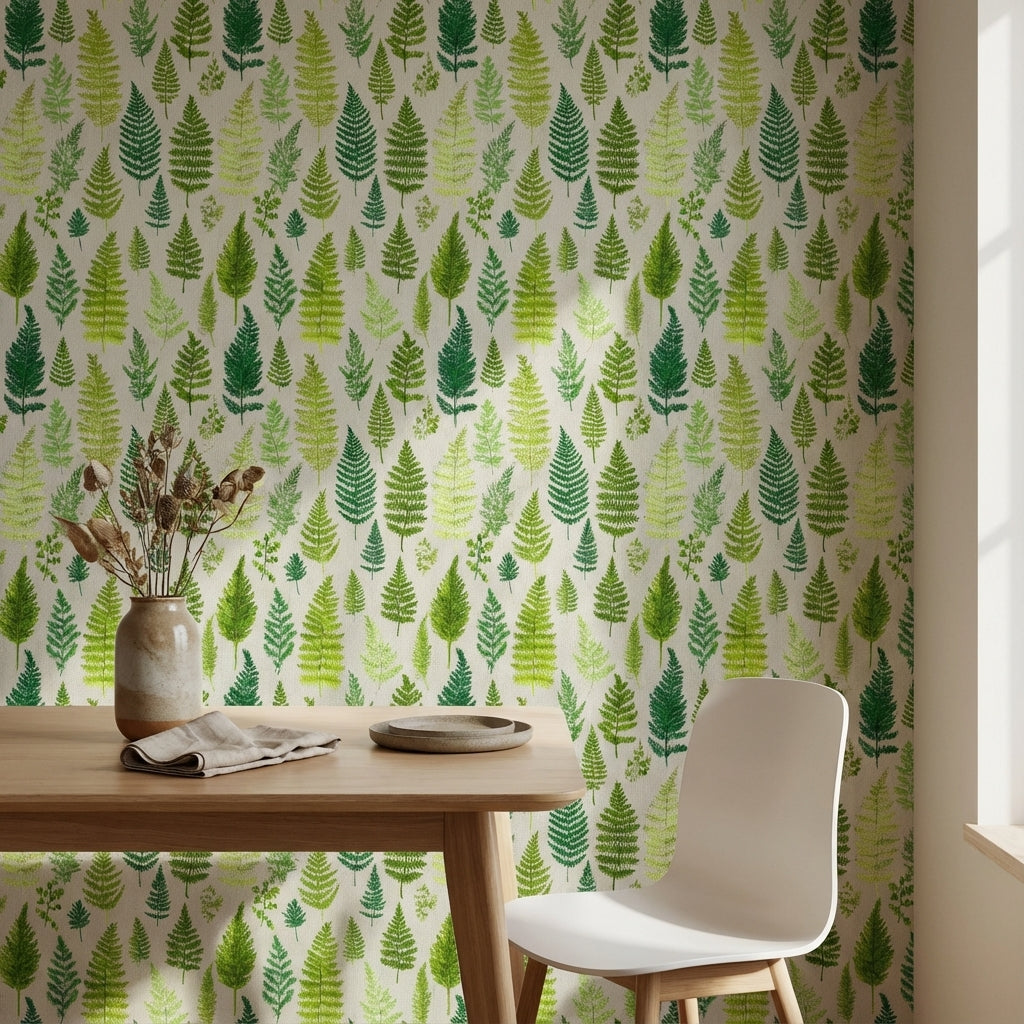 Shades Of Green Wallpaper Leaf Natural Wall Mural