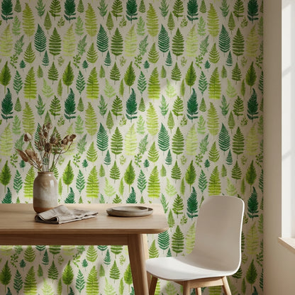 Shades Of Green Wallpaper Leaf Natural Wall Mural