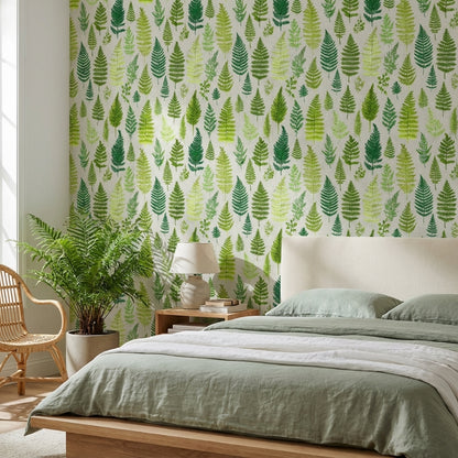 Shades Of Green Wallpaper Leaf Natural Wall Mural