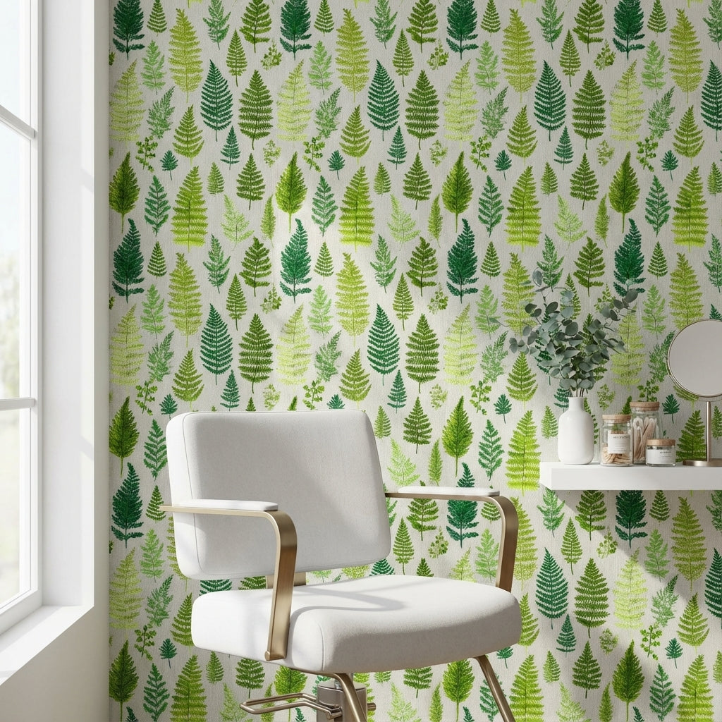 Shades Of Green Wallpaper Leaf Natural Wall Mural