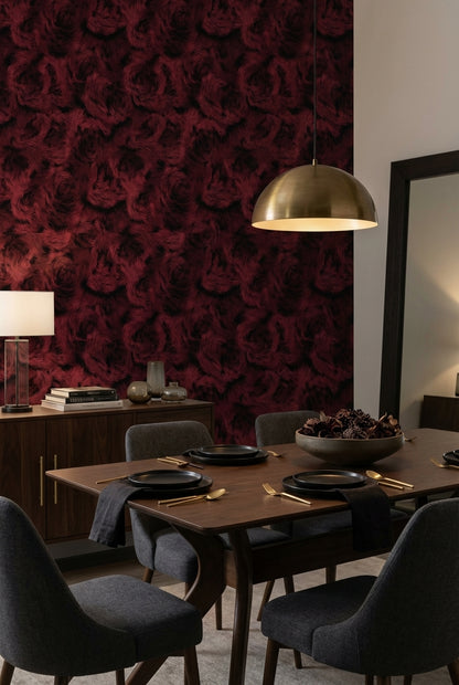 Abstract Pattern Wallpaper Dark Red Textured Mural