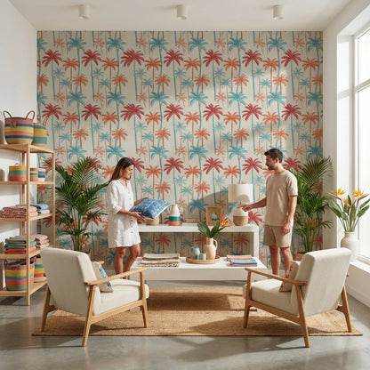 Palm Trees Wallpaper Tropical Modern Decorative Mural