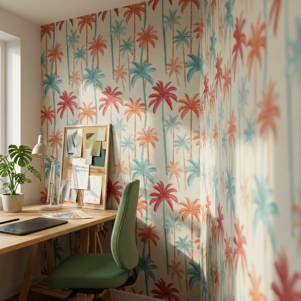 Palm Trees Wallpaper Tropical Modern Decorative Mural