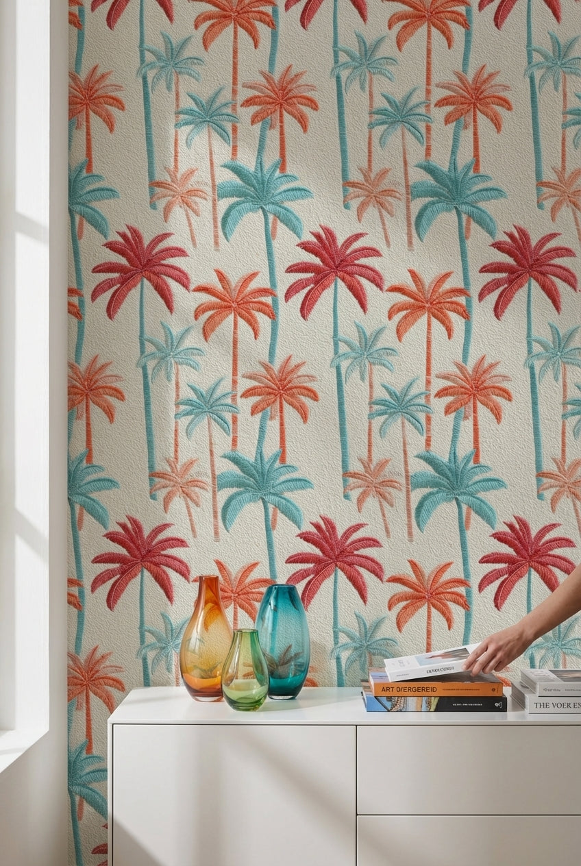 Palm Trees Wallpaper Tropical Modern Decorative Mural