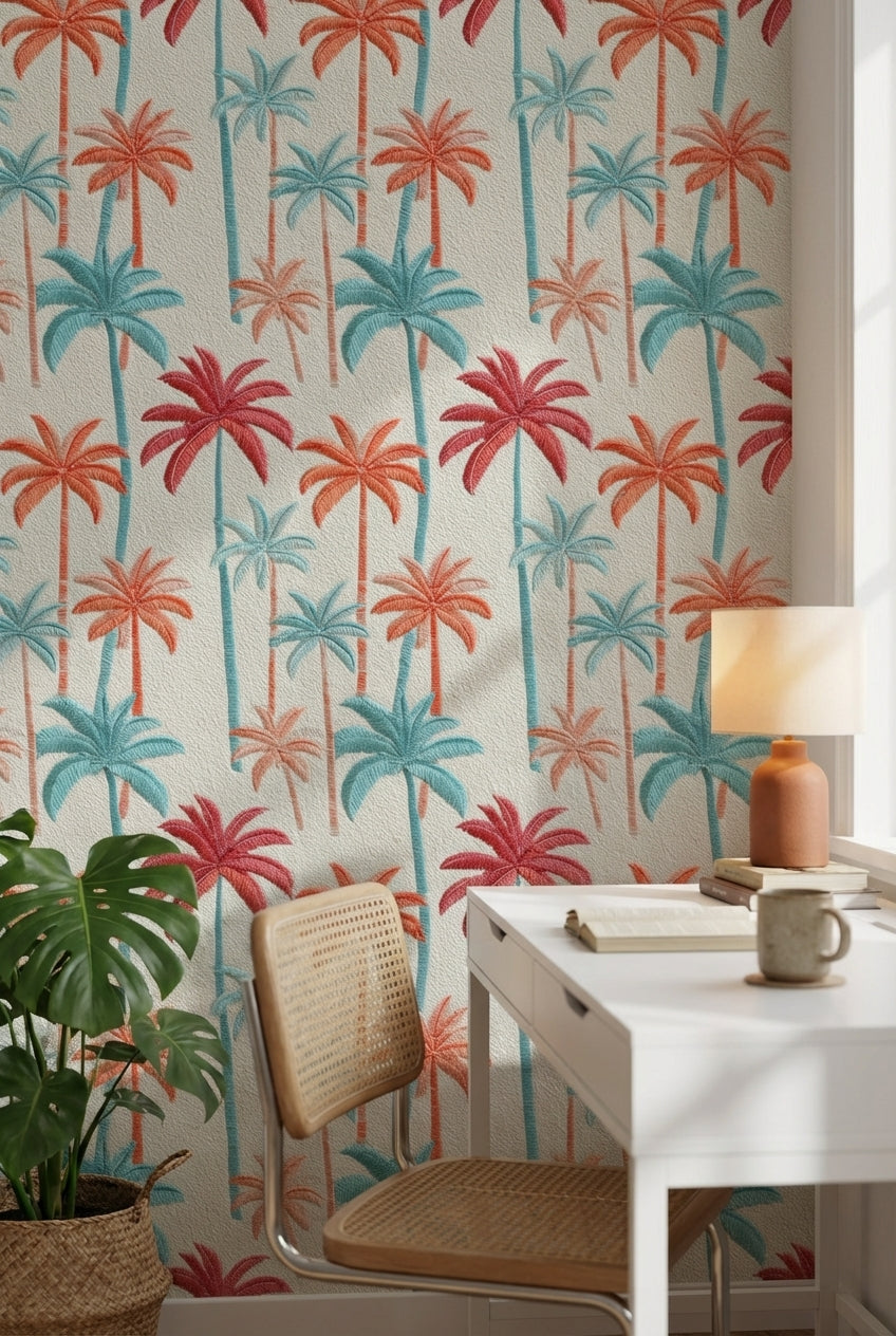 Palm Trees Wallpaper Tropical Modern Decorative Mural