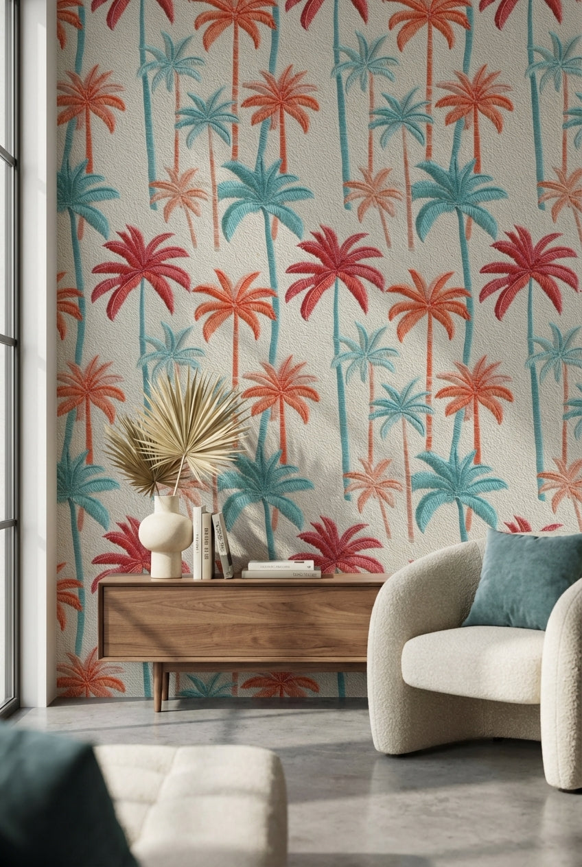 Palm Trees Wallpaper Tropical Modern Decorative Mural