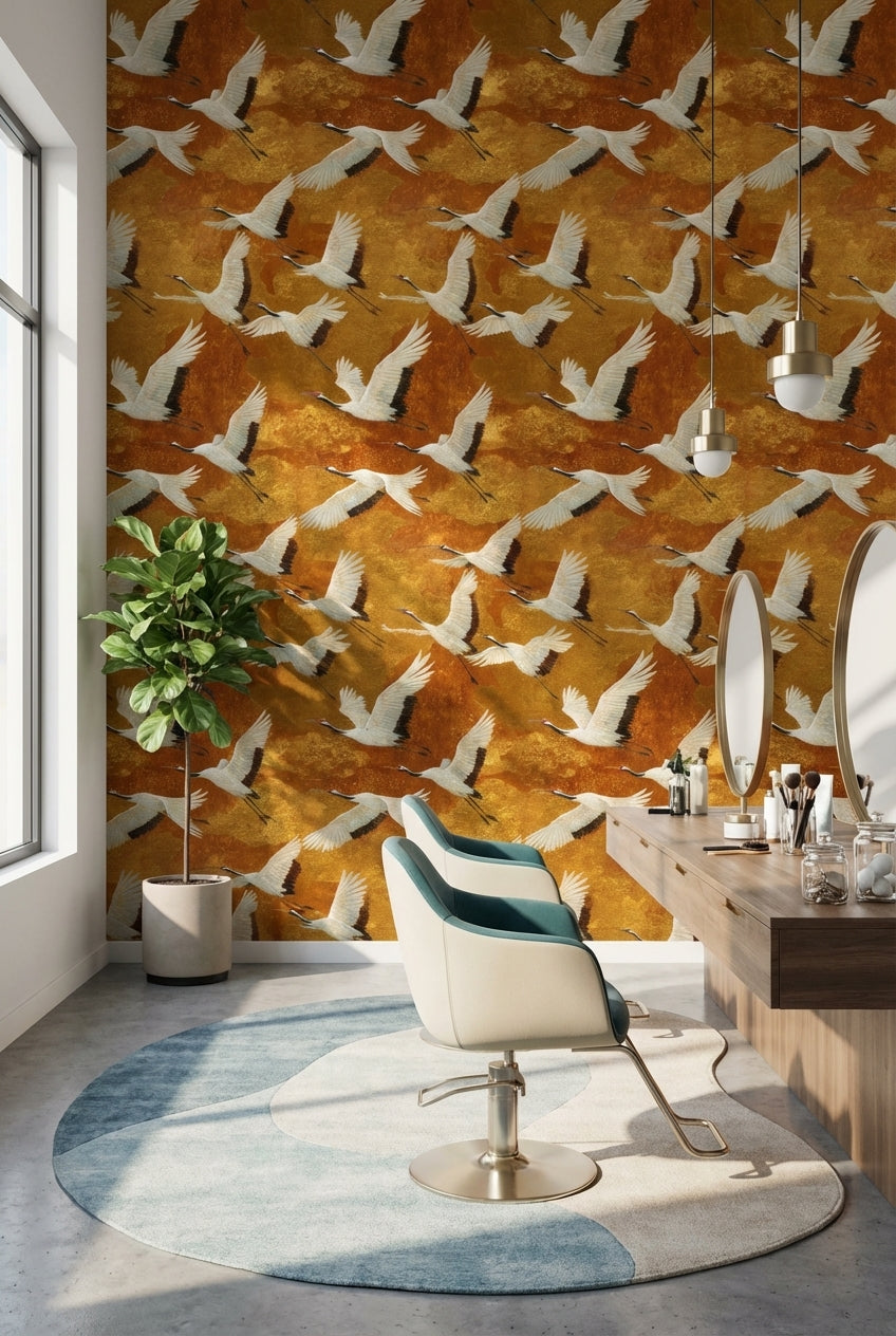 Cranes Wallpaper Flight Luxury Decorative Mural