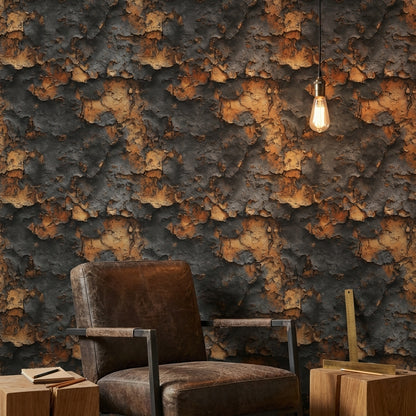 Textured Wallpaper Rustic Industrial Decorative Mural