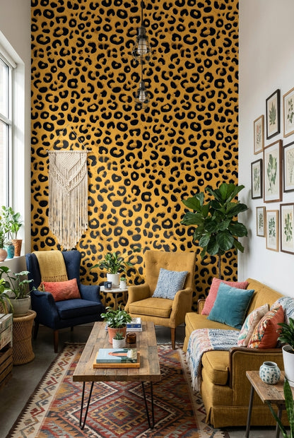 Leopard Wallpaper Animal Print Eclectic Decorative Mural