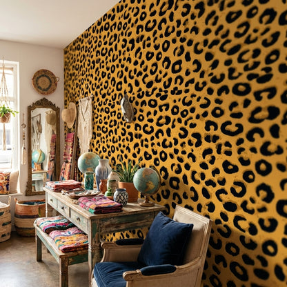 Leopard Wallpaper Animal Print Eclectic Decorative Mural
