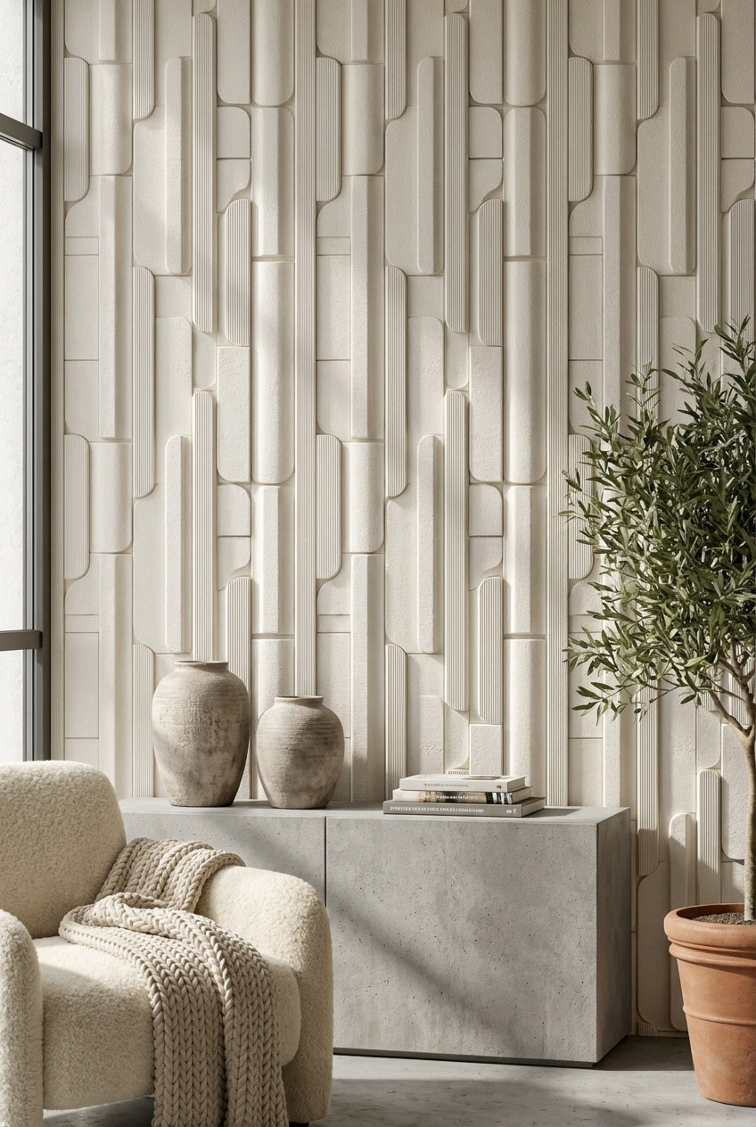 Geometric Wallpaper Modern Abstract Decorative Mural