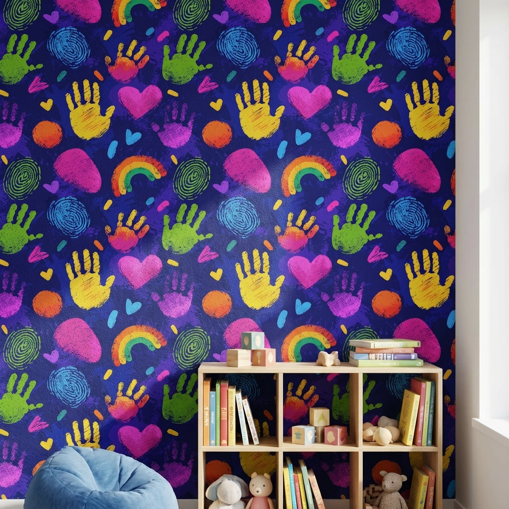 Vibrant Wallpaper Playful Abstract Decorative Mural