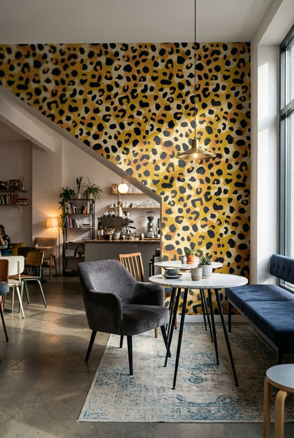 Leopard Print Wallpaper Vibrant Eclectic Wall Decor