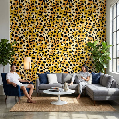 Leopard Print Wallpaper Vibrant Eclectic Wall Decor