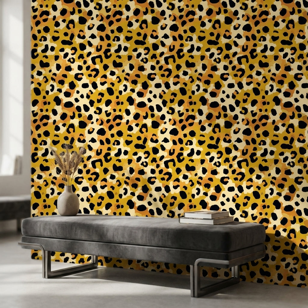 Leopard Print Wallpaper Vibrant Eclectic Wall Decor