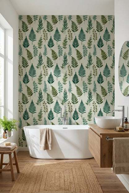 Shades Of Green Wallpaper Natural Leafy Wall Mural
