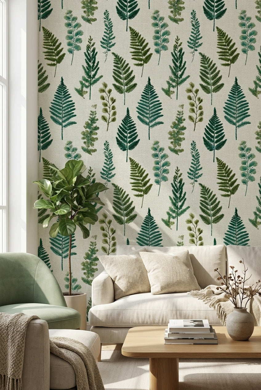 Shades Of Green Wallpaper Natural Leafy Wall Mural