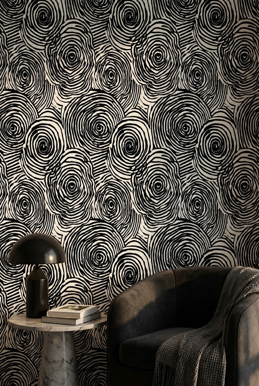 Geometric Wallpaper Black And White Removable Abstract Wall Mural