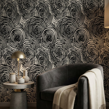Geometric Wallpaper Black And White Removable Abstract Wall Mural