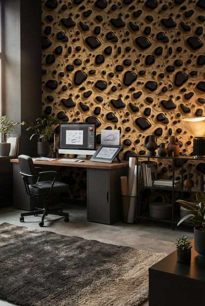 Abstract Pattern Wallpaper Organic Removable Playful Wall Mural