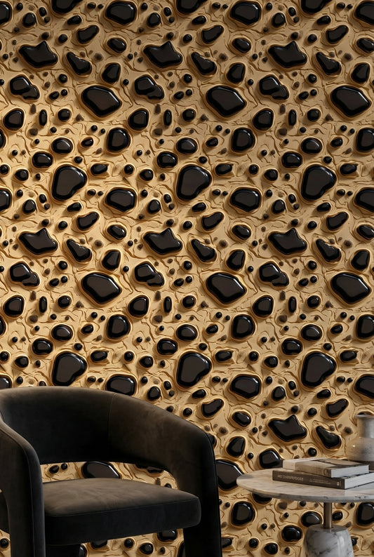 Abstract Pattern Wallpaper Organic Removable Playful Wall Mural