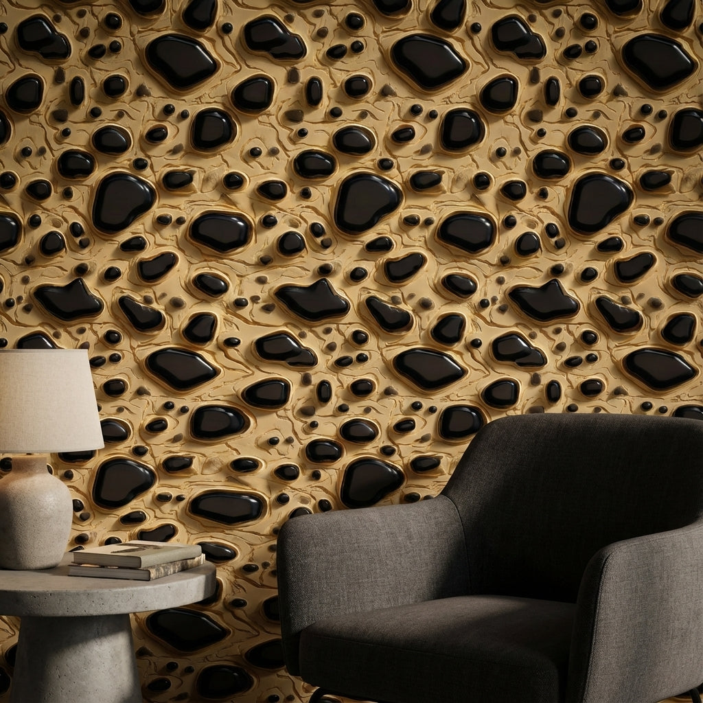 Abstract Pattern Wallpaper Organic Removable Playful Wall Mural