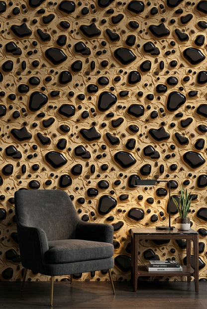 Abstract Pattern Wallpaper Organic Removable Playful Wall Mural