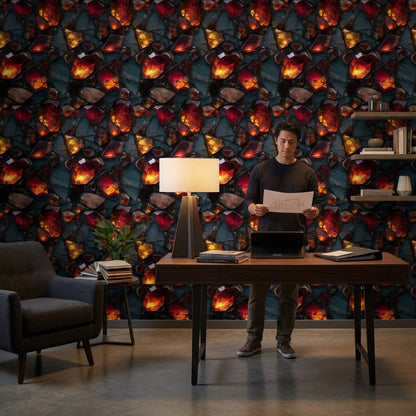 Geometric Wallpaper Abstract Gemstones Wall Mural