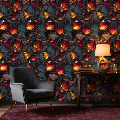 Geometric Wallpaper Abstract Gemstones Wall Mural