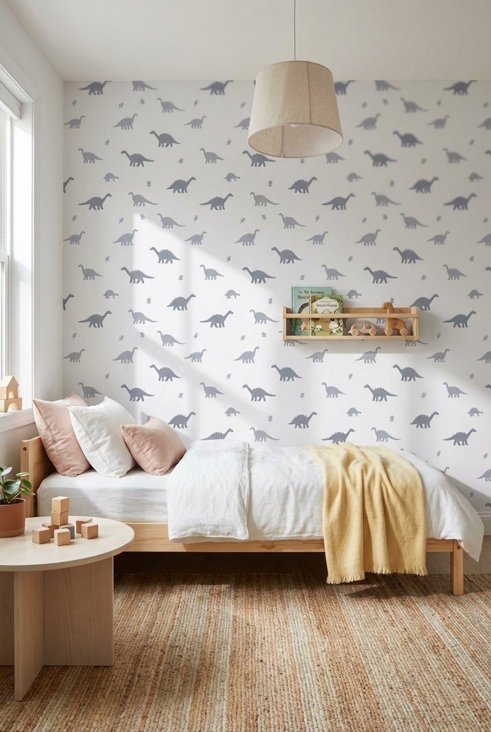 White and Gray Dinosaur Kids Wallpaper