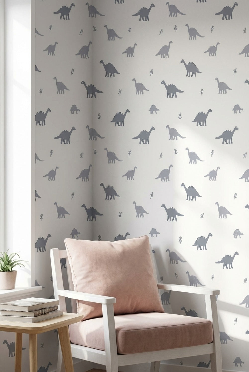 White and Gray Dinosaur Kids Wallpaper