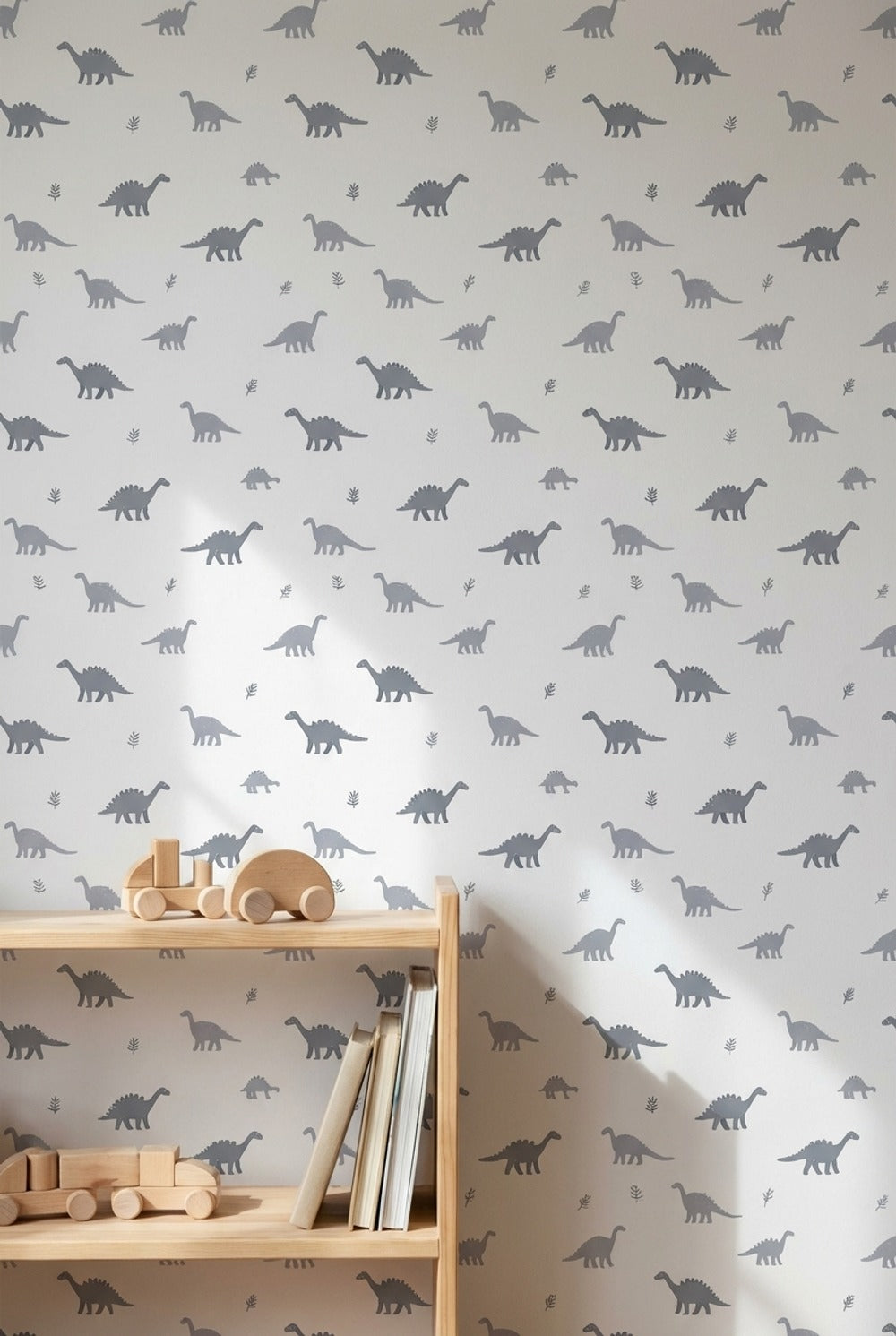 White and Gray Dinosaur Kids Wallpaper