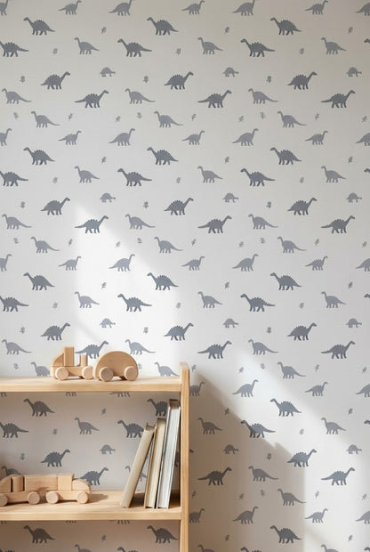 White and Gray Dinosaur Kids Wallpaper