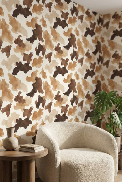 Warm Neutral Abstract Watercolor Wallpaper