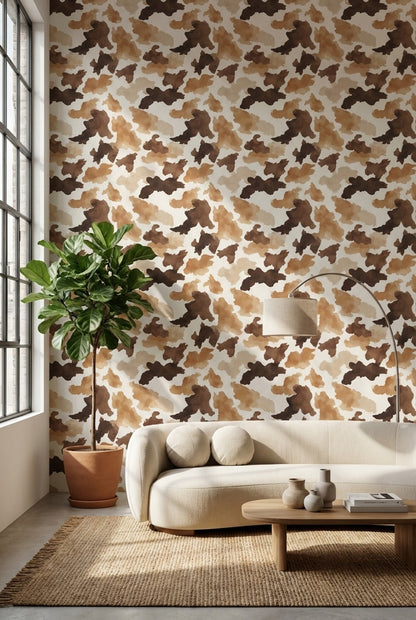 Warm Neutral Abstract Watercolor Wallpaper